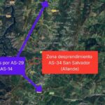 Un desprendimiento obliga al corte total de la AS-34, en Allande