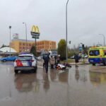 Trasladado un motorista al Hospital Universitario de Cuenca tras un choque con un turismo