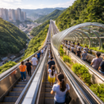 Tiene casi 1 km y ahorra 40 minutos: así es la escalera mecánica más larga del mundo