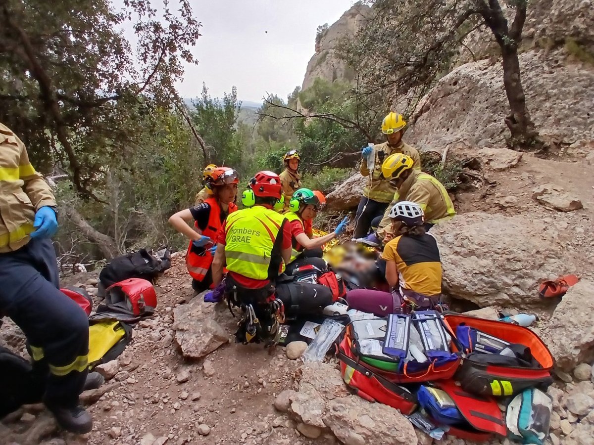 Muere la segunda escaladora herida el sábado en Montserrat (Barcelona) al caerle piedras encima