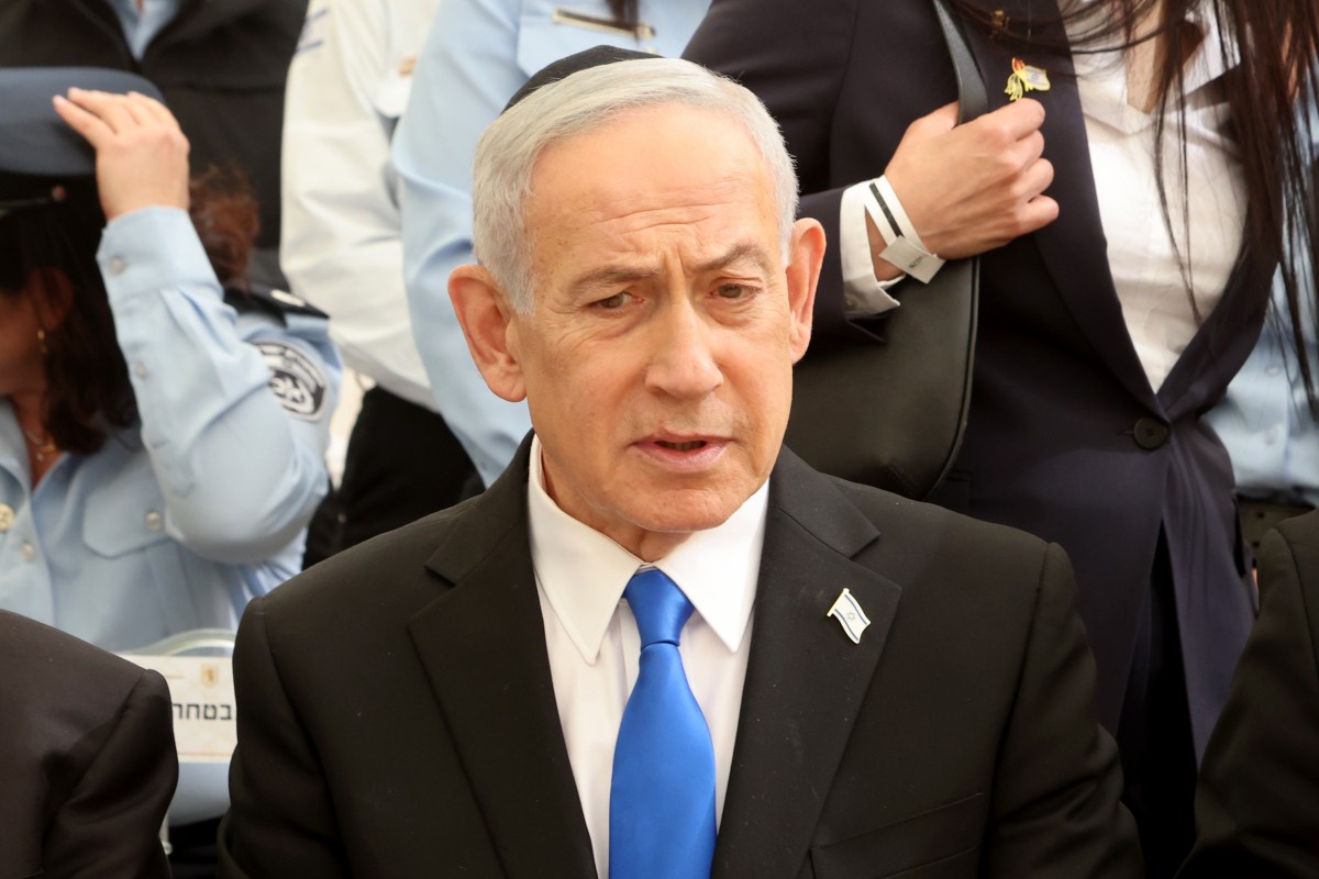 Benjamin Netanyahu en una imagen de una entrevista televisiva en Estados Unidos