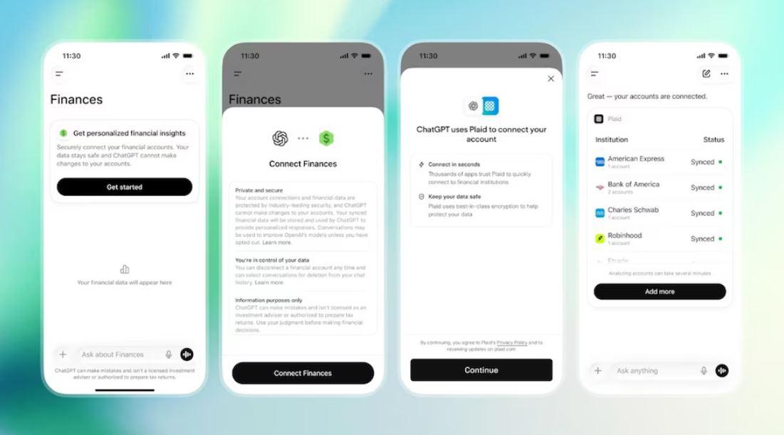 Una persona usando ChatGPT en su dispositivo para gestionar sus finanzas personales