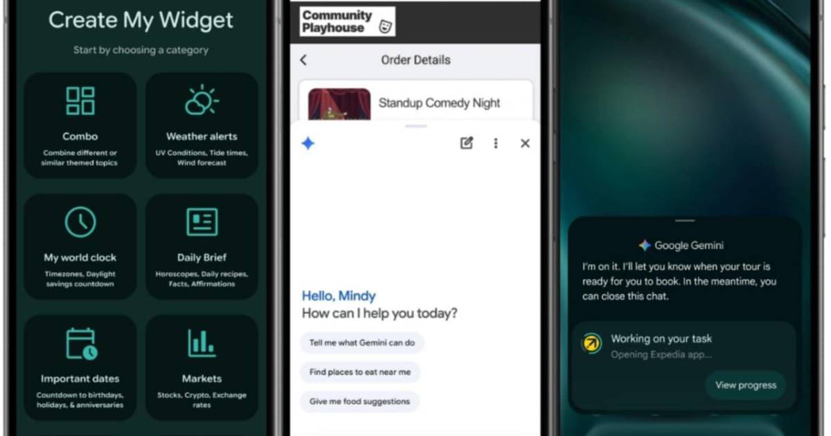 Imagen de un teléfono Android con el sistema operativo actualizado con Gemini Intelligence
