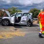Imagen de un accidente de tráfico en la A-4 con varios vehículos implicados