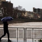Imagen de alerta de lluvias intensas en comarcas de Girona