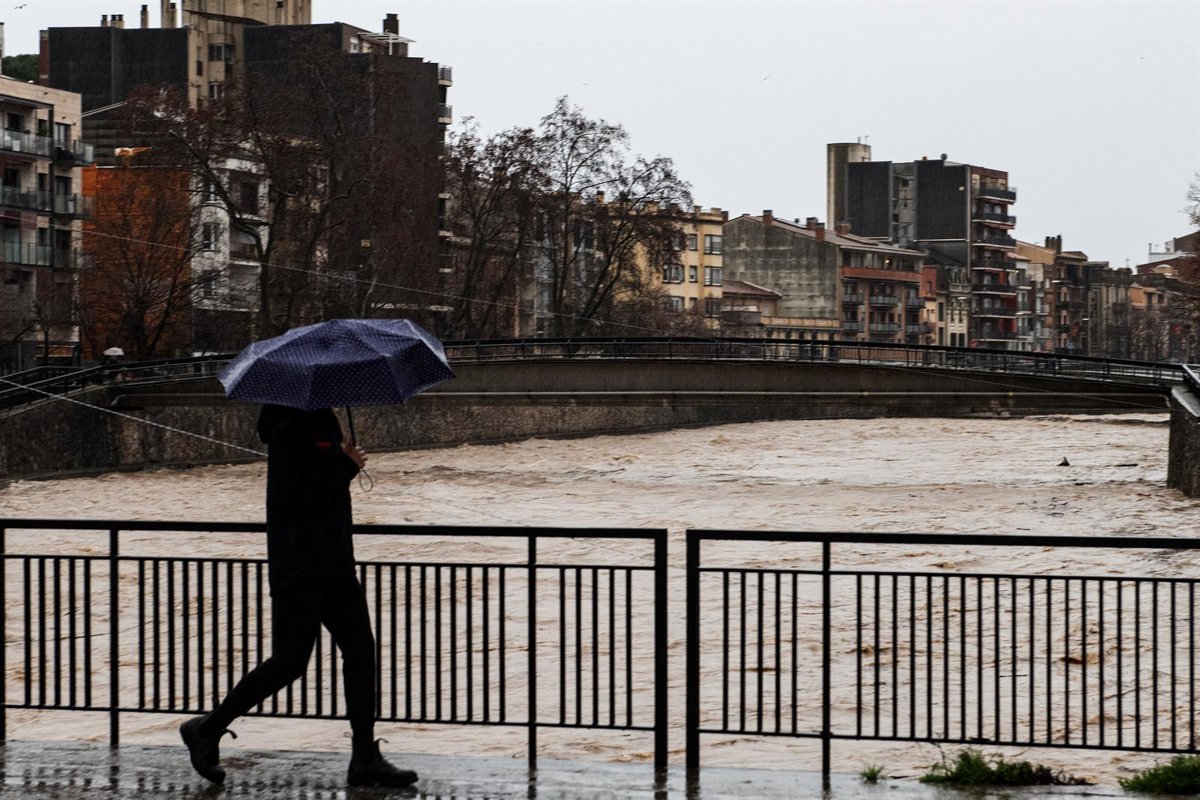 Imagen de alerta de lluvias intensas en comarcas de Girona