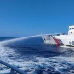Barcos de la Guardia Costera china patrullando aguas al este de Taiwán