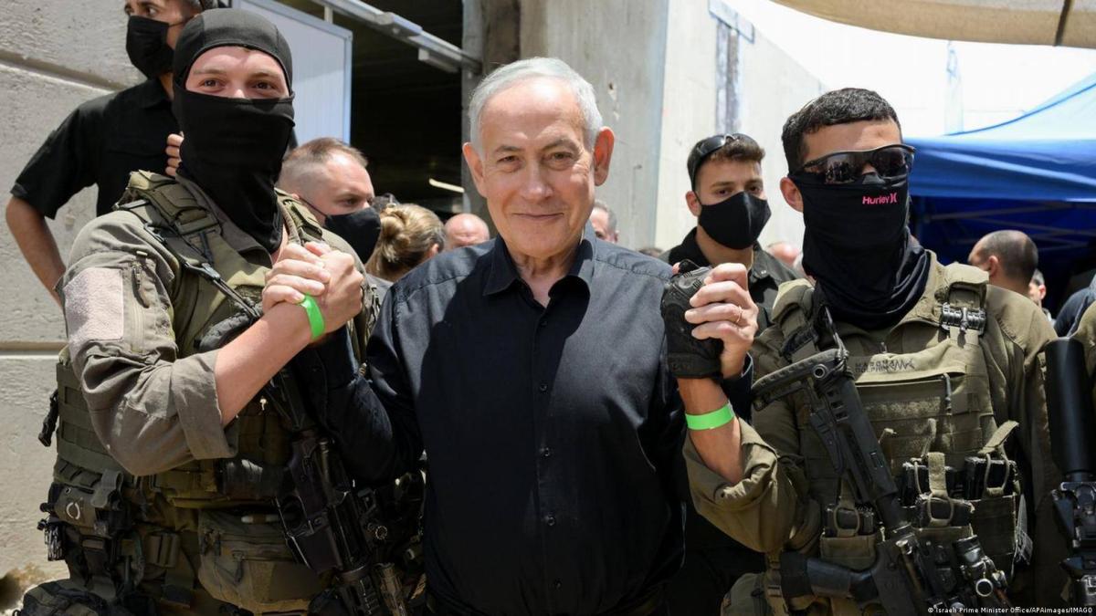 Benjamin Netanyahu en una rueda de prensa en Israel