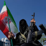 Imagen de soldados de la Guardia Revolucionaria Iraní en una ceremonia oficial