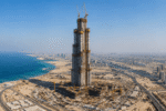 La Torre Jeddah en construcción, con más de 100 pisos y una altura que supera los 1000 metros