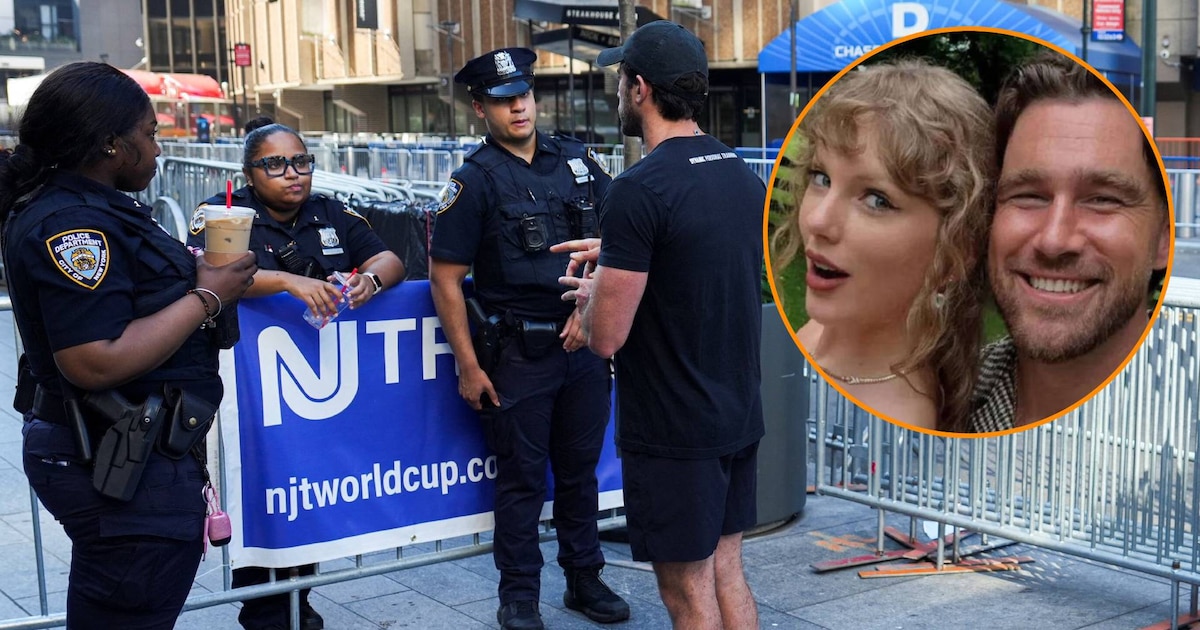 Madison Square Garden con medidas de seguridad del NYPD para la boda de Taylor Swift, reflejando el impacto urbano de la fama extrema
