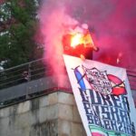 Pantalla gigante saboteada en Bilbao durante altercados en la final del Mundial, símbolos de disputa identitaria